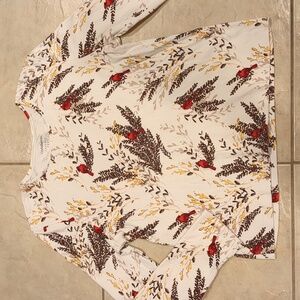 Croft & Barrow Classic Tee Long Sleeve Cardinals Print Size Medium